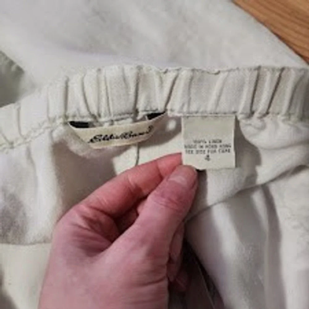 EDDIE‎ BAUER Vintage Linen Mini Skirt Minimalist Coastal Y2K 4